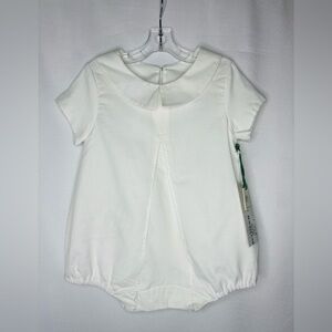 Isabel Garreton White Cotton Romper 12 Months